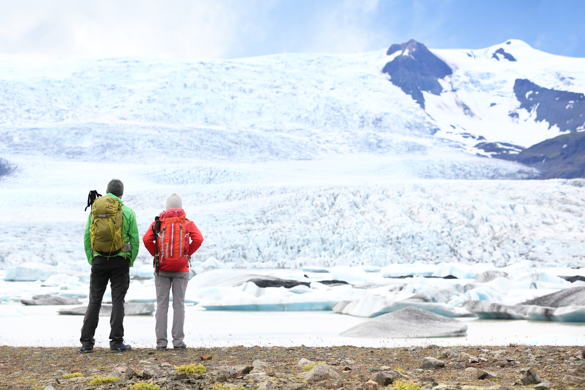 Hiking Adventure Travel People on Iceland